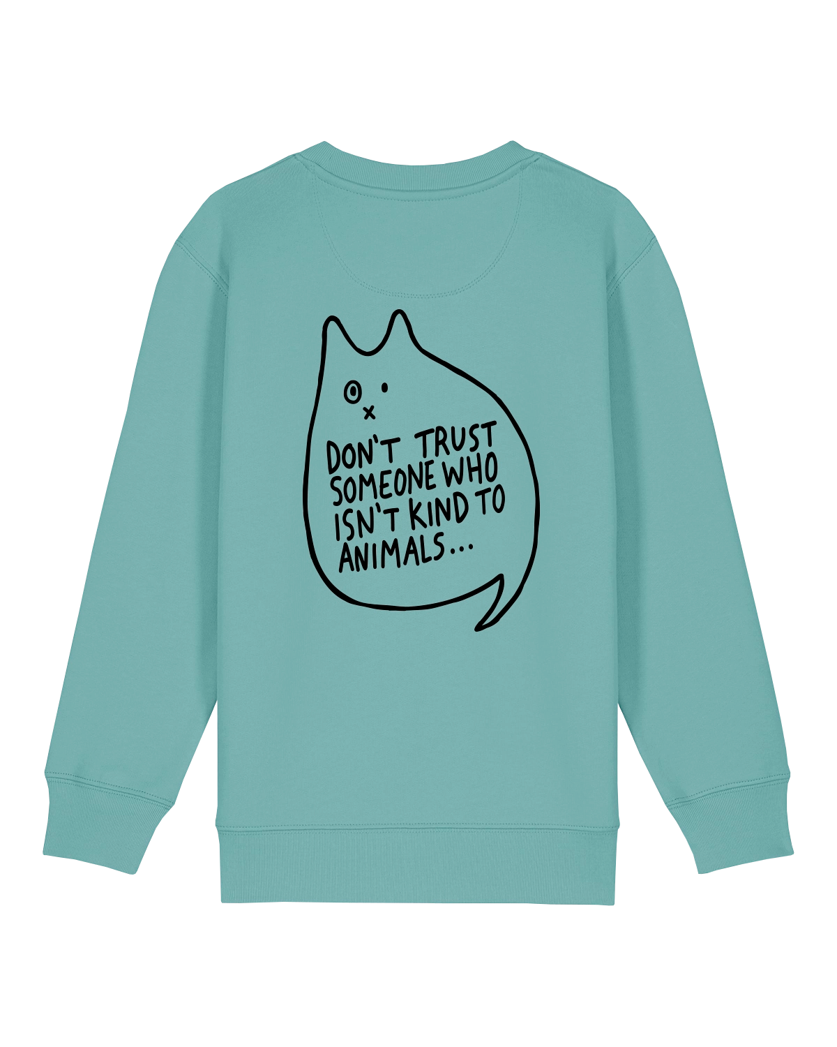 SWEATER Cat - Teal Monstera