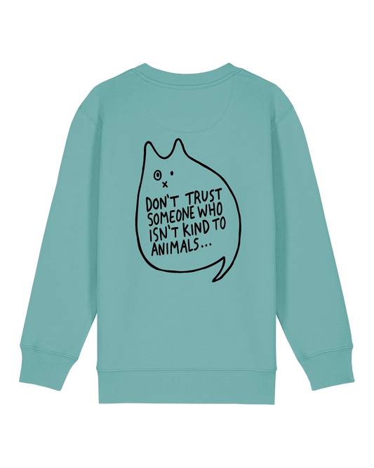 SWEATER Cat - Teal Monstera