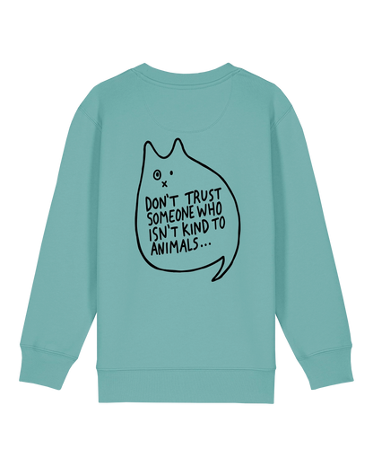 SWEATER Cat - Teal Monstera