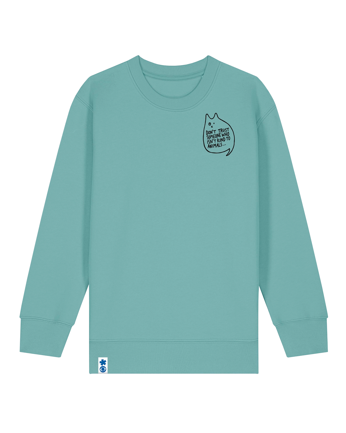 SWEATER Cat - Teal Monstera