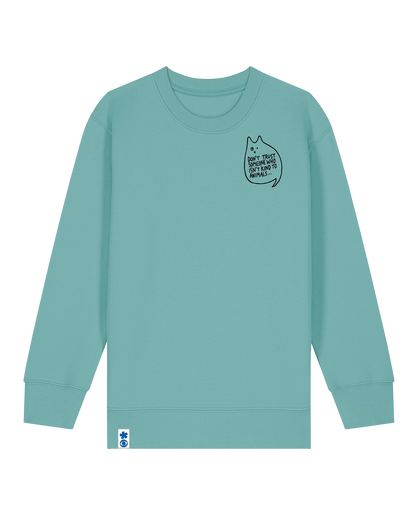 SWEATER Cat - Teal Monstera