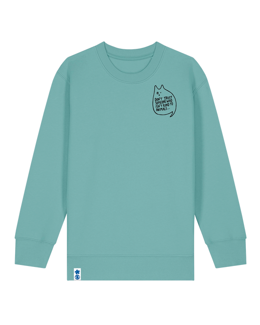 SWEATER Cat - Teal Monstera
